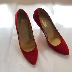 Last Chance! Butter Shoes Red Suede Pumps